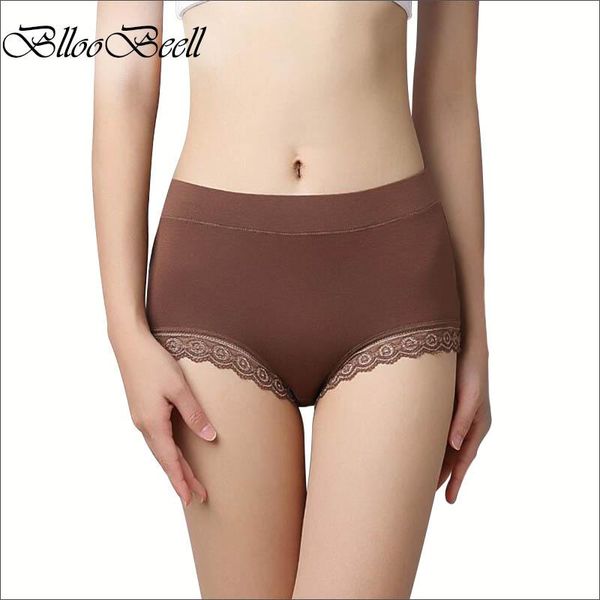 

blloobeell soft women's underwear modal panties for women high rise lace briefs ladies lingerie female big size xxl/xxxl, Black;pink