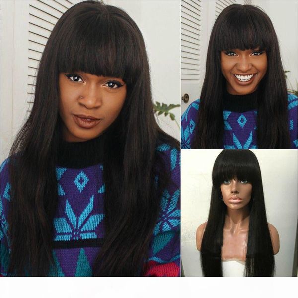 

прямой фронт шнурка париков 9а перуанский человеческие волосы парики pre щипковых natural тертого 180% плотность перуанский девственница вол, Black;brown