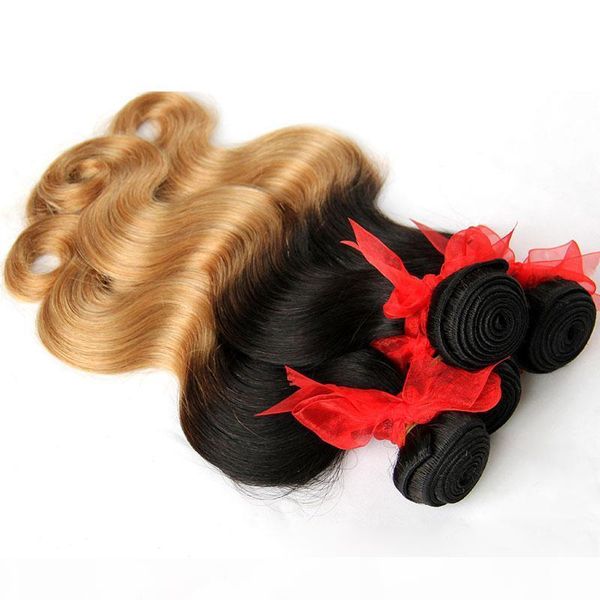 

ombre бразильский человеческих волос два тона цвета 1b 27 # blonde 7а ombre перуанский малазийский индийский камбоджийский объемная волна во, Black