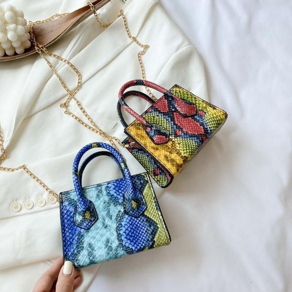 

luxury women's bag snake print shoulder bag vintage crossbody handle chain designer version luxury wild bolsa feminina
