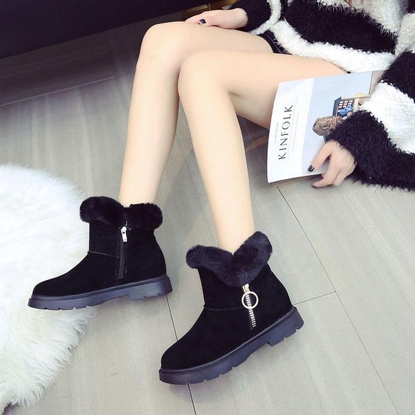 

boots olome 2021 winter women casual botas de mujer keep cold protection warm fashion women's outdoor non-slip, Black