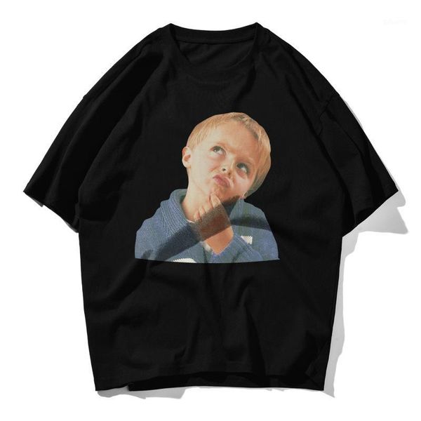 

funny computer play child print oversized tshirts harajuku casual streetwear tees hip hop summer short sleeve t shirts1, White;black