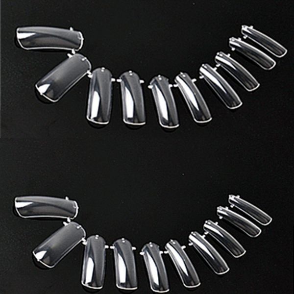 

makartt 10packs/lot dual nail system form for uv acrylic nail art tip 500 pcs clear false nails selling a0035x, Red;gold