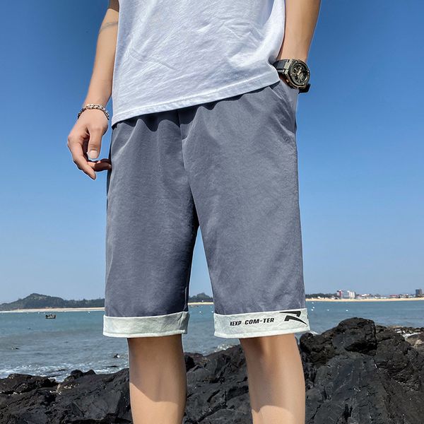 

shorts men's tooling summer thin korean loose 5-point sports and leisure fashion 7-point pants, White;black