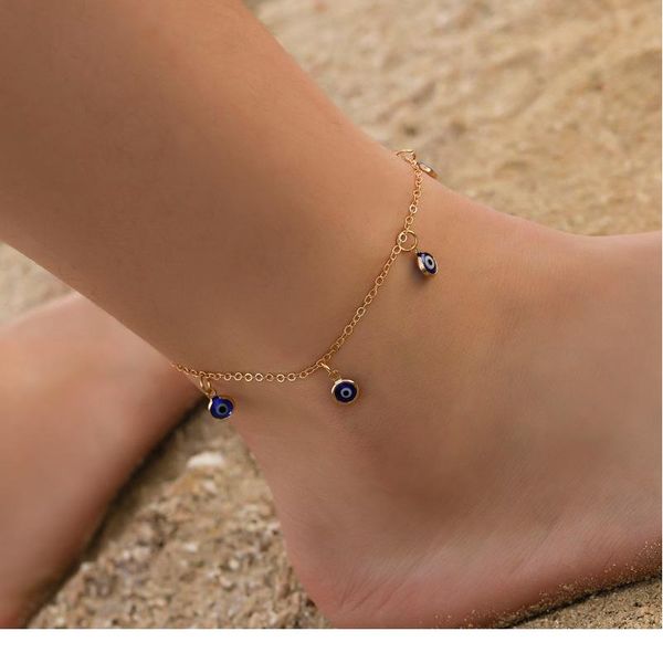 

богемский стиль злого глаз браслет для женщин босиком сандалии bijoux пляж ювелирные изделия accesorios mujer zeg sqcpyx, Black