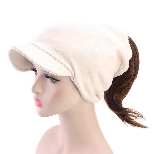 

ldsyjr 2020 autumn winter new style solid color braid cap 6 colors casual hat for women 021, Blue;gray