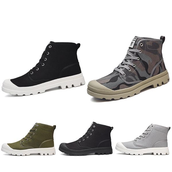 

non-brand men canvas shoes color camo black grey white high hiking mens trainers sport sneakers size 39-45