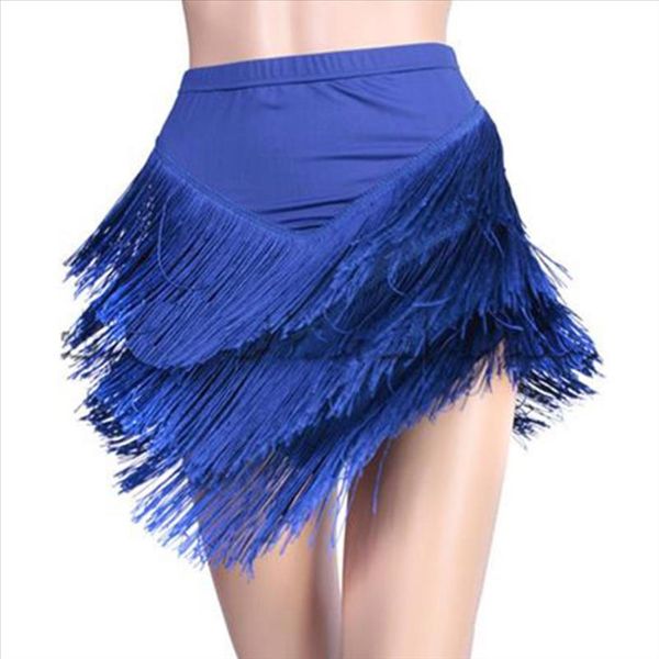 

2020 summer women skirts high waist tassel asymmetrical bodycon pencil fringe skirt nightclub mini latin dance skirts saias, Black