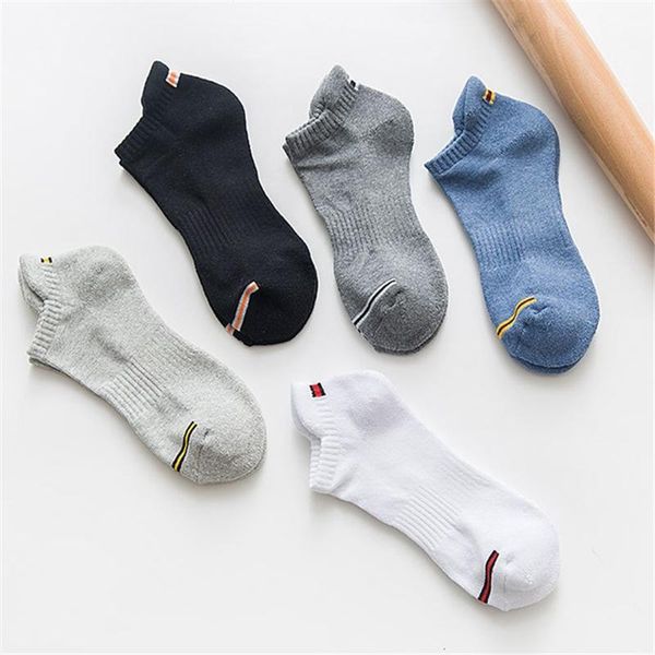 

new summer sock slippers for men comfortable stripe cotton sports socks short men's ankle socks1, Black