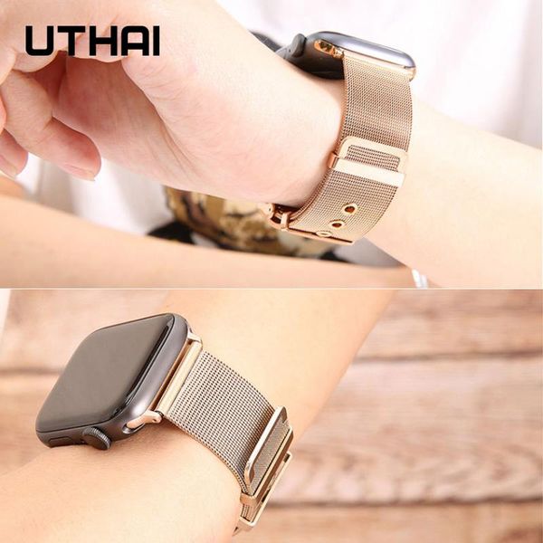 

milanese для band watch 44 мм 40 мм браслет для часов series 3/2/1 pin-код стальной полос 38 мм 42 мм sqcray