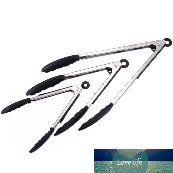 3 pcs Aço Inoxidável BBQ Tenazia Cozinha Cozinha Ferramenta Easy Clean Pão Vegetal Carne Tongs for BBQ Tools