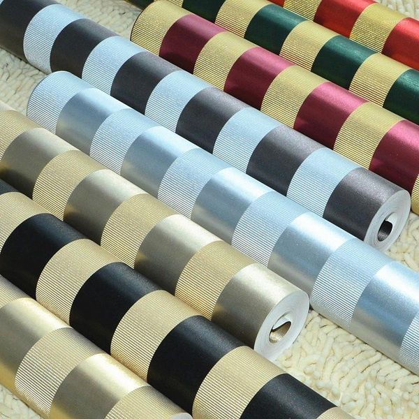 

wallpapers fashion golden silver red black gold foil reflective vertical striped wallpaper ktv bar corridor aisle box background wallpaper1