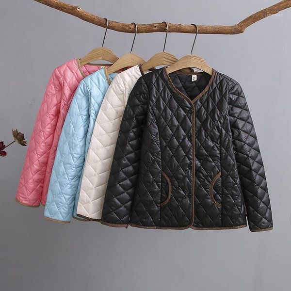 

women's jackets ubetoku 2021 winter spring women jacket ladiesouterwear patchwork coat thin and light plus size fashion office clothing, Black;brown
