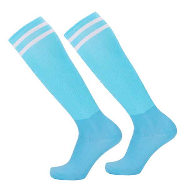 

1 pair knee legging stockings soccer sports socks over knee ankle stocking running for baseball football men women socks, Black