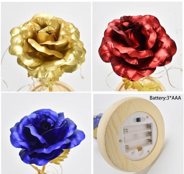 

rose with led light rose in glass dome beauty forever gold plated flowers for va bbymuy bdesports