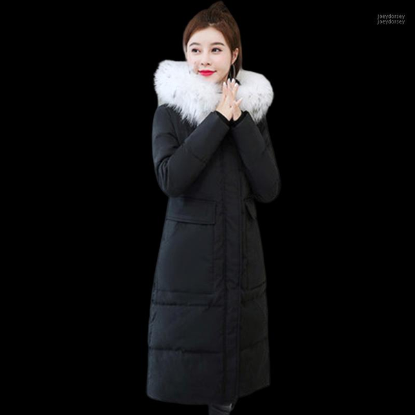 

winter new cotton coat female jacket korean slim fit parka down cotton clothing big pocket long thicken keep warm women clothing1, Black