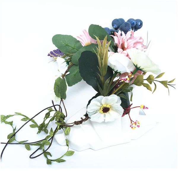 

women girl hair accessories headband festival berry fruit flower crown wreath decoration for hair wedding party bride qyleyb