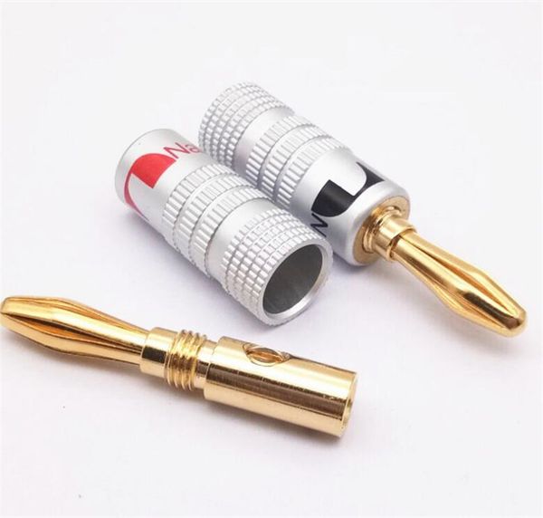 

500pcs высокое качество nakamichi 24k gold speaker banana штекеров / серия быстрая перевозка груза