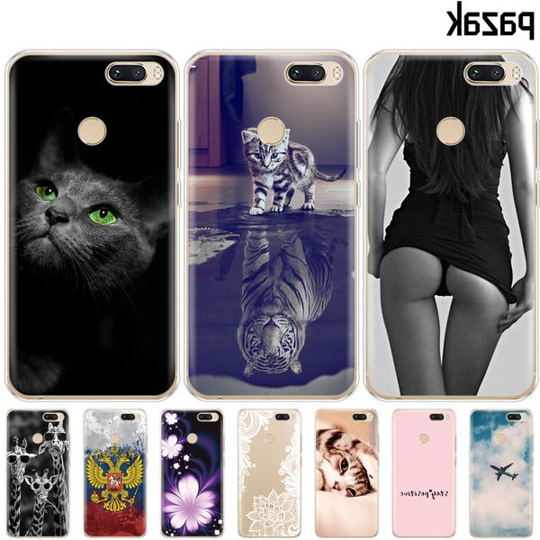 

phone case soft cover tpu silicon bumper for xiaomi xiomi mi a1 fundas copas 360 protective shell cute