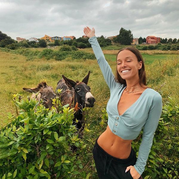 

новая осень 2019 новый v-образный вырез женщин с длинным рукавом slim fit с открытым пупком футболки нижней футболкой для женщин 0vqfn, White