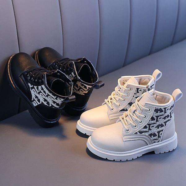 

2020 ins fashion boots winter warm children shoes, Black