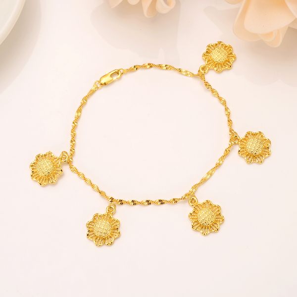 

girls bangle women fine 18 k fine yellow gold gf love cross flos bracelets jewelry hand chain kids sundry pendant pick, Red;blue