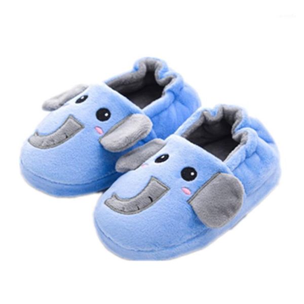 

winter kids cute elephant slippers children bedroom cotton shoes baby girls boys lovely indoor home shoes1, Black;grey