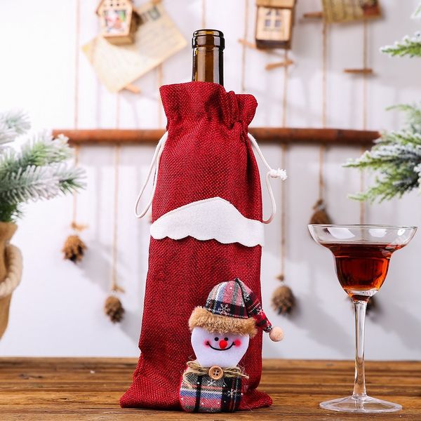 

srz9y zicheng cap champagne new dining wine bottle cover red wine bottle bag christmas table dress b38mf