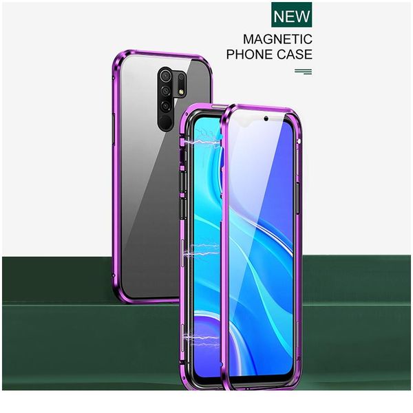 

full double sided glass magnetic case for xiaomi redmi note 10 8 7 pro case for redmi 9 8a jllwbm