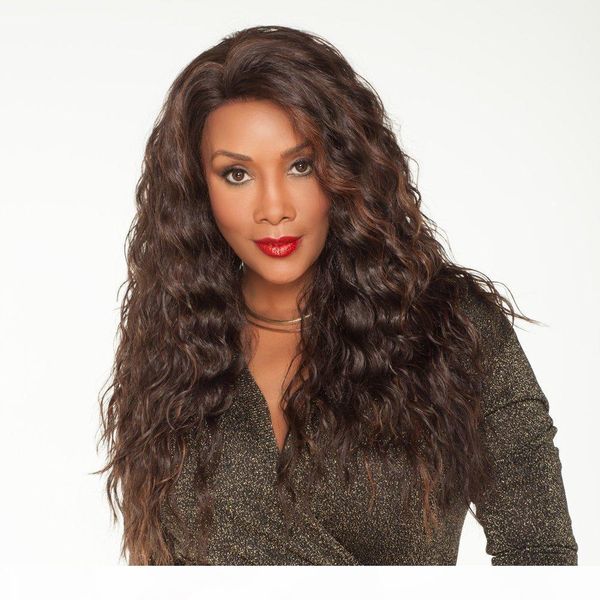 

парик моды европейский и американского парик женского corn пермь длинных вьющихся волос афро малый завитой волна воды кудрявый парик шнурок, Black;brown