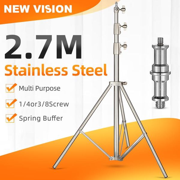 

lighting & studio accessories stainless steel 2.7m heavy duty light stand tripod with for po softbox video flash umbrellas reflector