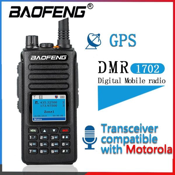 

walkie talkie 2021 baofeng dmr gps dual time slot digitale/analoge upgrade van dm-1801 dm-1701 dm-1702 radio