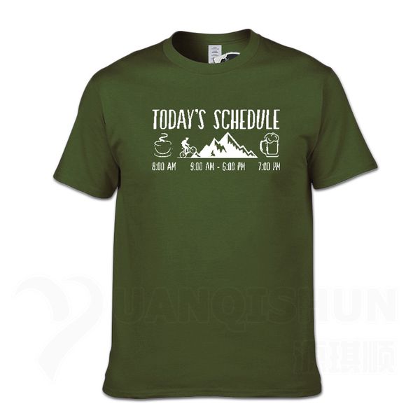 

today's schedule cyclings mountain bikings coffee beer funny print 16colors short sleeve tshirt hooded sweatshirt hoodie men t shirt