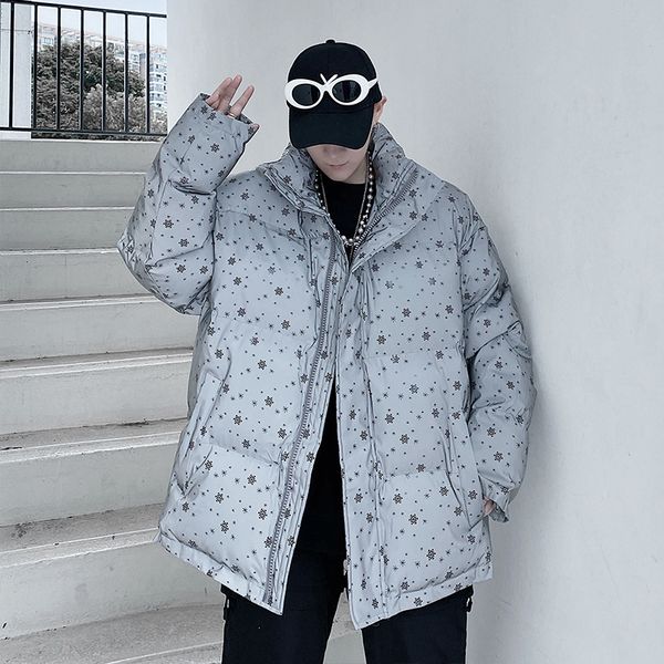 

2021 new parka windbreaker fleece thick warm coats overcoats men's winter clothing 3rij, Black