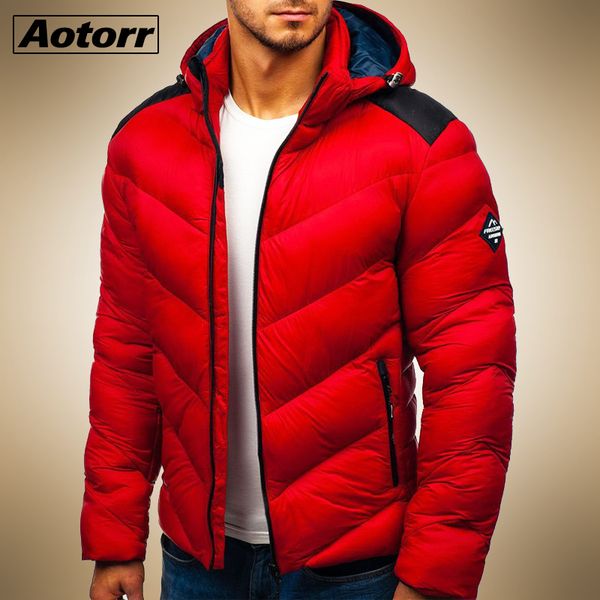 

waterproof winter parka men hoodied jacket male warm winter coat mens thick zipper solid windbreak jacket outwear plus size 201126, Black