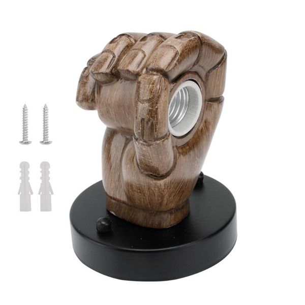 

wall lamp boruit creative vintage resin fist lamps decoration e27 90v-260v edison buble for restaurant bar bedroom aisle light