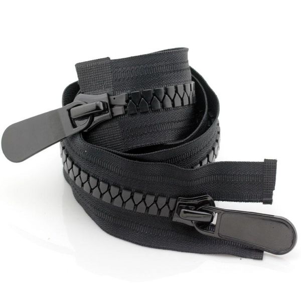 

815double opening black white resin zipper 60 70 80 90 100 120 150cm long zipper down jacket coat double sliders for sewing ga bbykyg bwkf