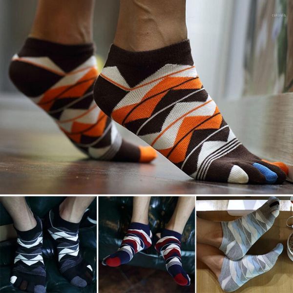 

1pair men women socks cotton five finger socks toe men accessories 4 colors1, Black