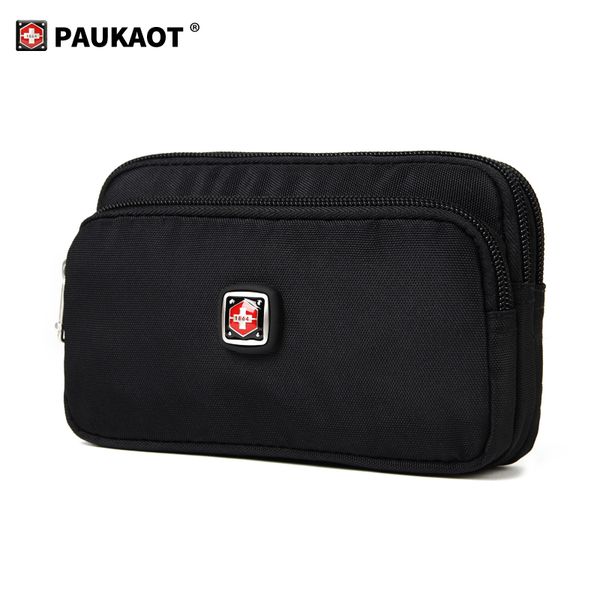 

paukaot money waist horizontal pouch large fanny pack bum hip belt bag for phone holder 6.1/6.5 inch