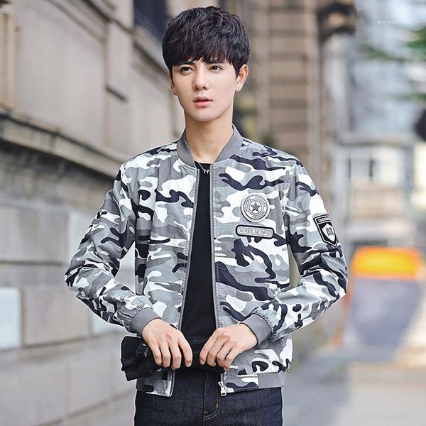 

spring and autumn new style men baseball collar camouflage pure cotton coat youth origional hong wave jacket men's1, Black;brown