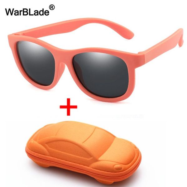 

sunglasses wbl kids polarized tr90 boys girls children sun glasses silicone safety baby uv400 eyewear oculos with case, White;black