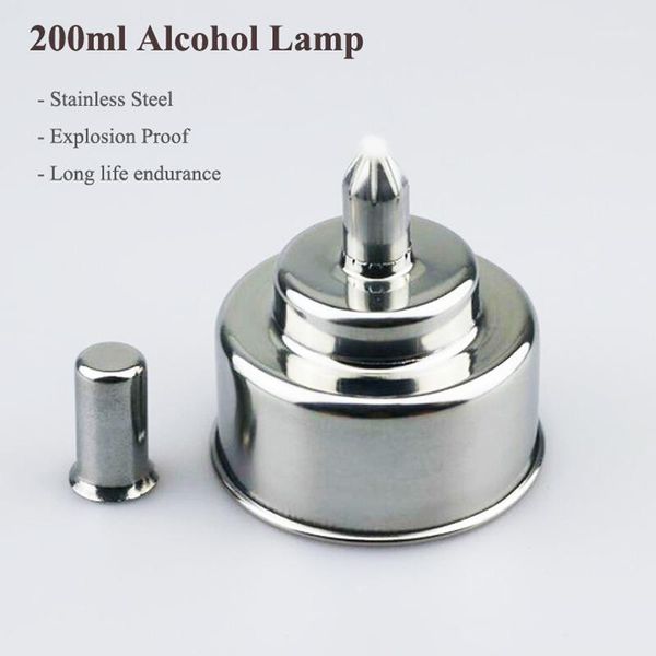 

200ml stainless steel research chemistry lab alcohol burner stove lamp with wick1