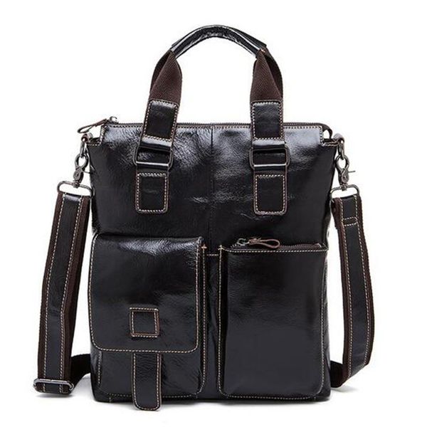 

men bag fashion genuine leather men crossbody shoulder handbags 2020 men's briefcase double bag messenger male solid big