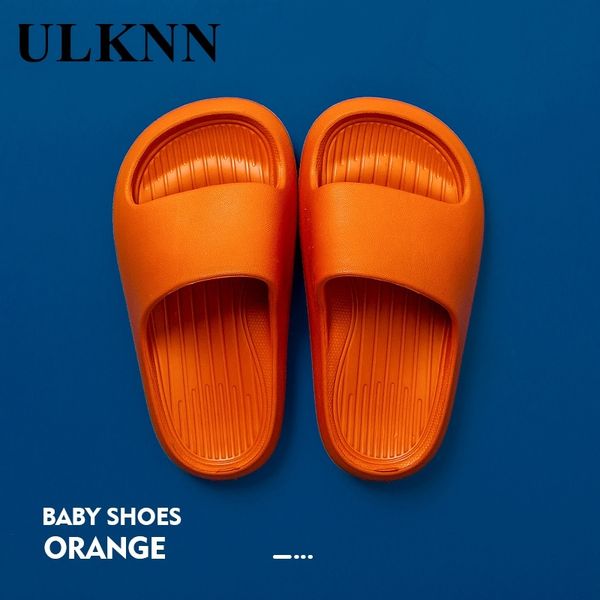 

ulknn kids slippers indoor home children' shoes antislip boy girls 5 years baby summer toddler flip flops q0112, Black;grey