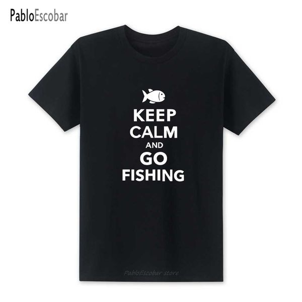 

shubuzhi fashion keep calm and go fish funny mens men short sleeve cotton novelty hoodie designers t shirts sweatshirt
