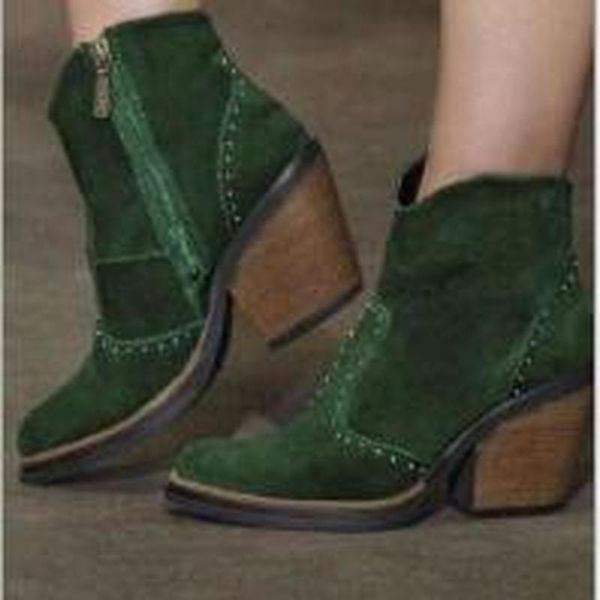 

boots women ankle high heels pumps shoes woman short booties warm vintage pu shoe chaussures femme zapatos mujer sapato nh222, Black