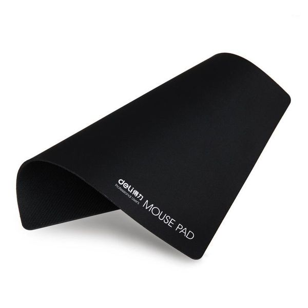

black mouse pad, wrist pad, rubber material, office game work multi-purpose table pad deli 36911