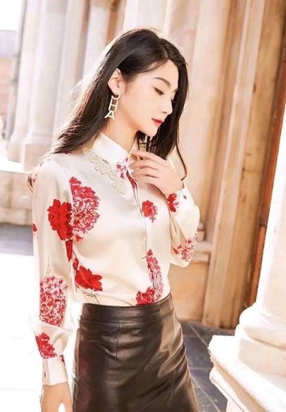 

women's blouses & shirts wb11844 fashion 2021 runway european design party style clothing, White