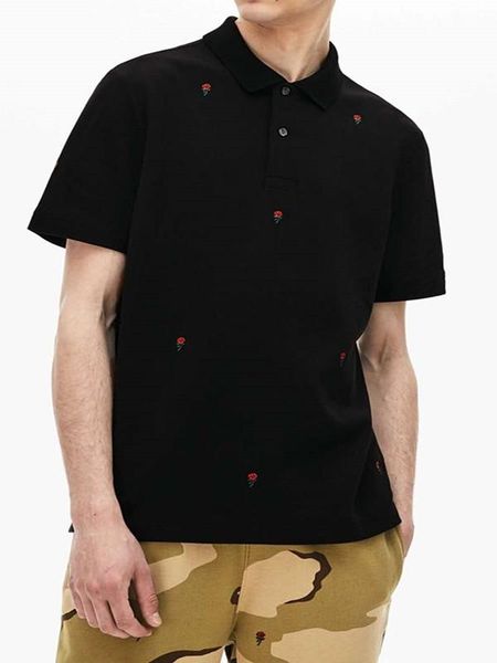 

men's new crocodile summer short sleeve shirts 100%cotton casual solid color shirt men fashion homme, White;black