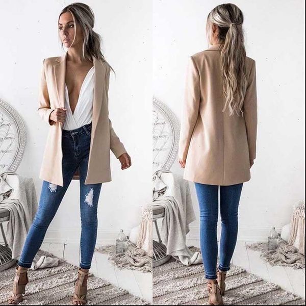 

new fashion women ladies suit coat business blazer long sleeve outwears office ladys long blazers, White;black